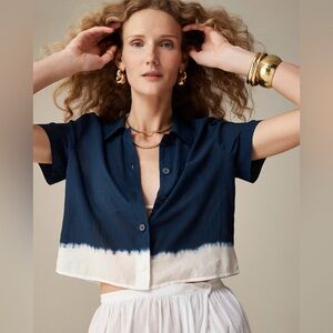 J.Crew Dip-dyed gamine shirt in cotton voile